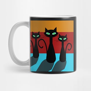 three black cats Mug